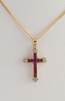 ruby-cross Ruby with Diamond Cross
