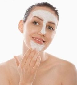applying facial