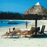 relaxing on the beach